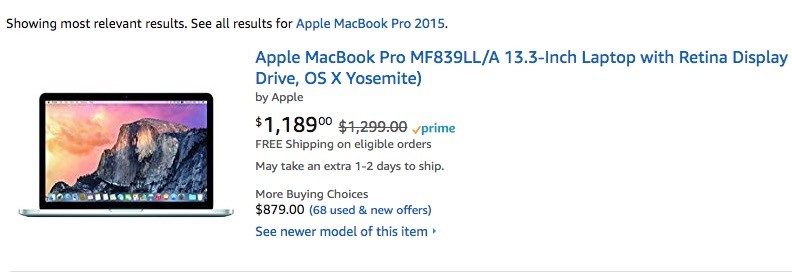 Новый macbook pro early 2015 на amazon